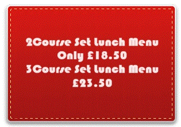 set lunch menu only 10.95!